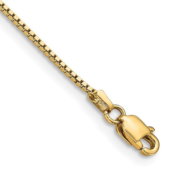 14k Yellow Gold 8 inch .95mm Box with Lobster Clasp Bracelet